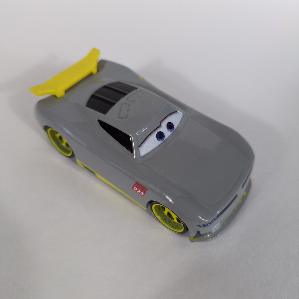 Disney Pixar Cars Mattel Sudeep Next Gen Racer Grey Yellow 025 RARE!